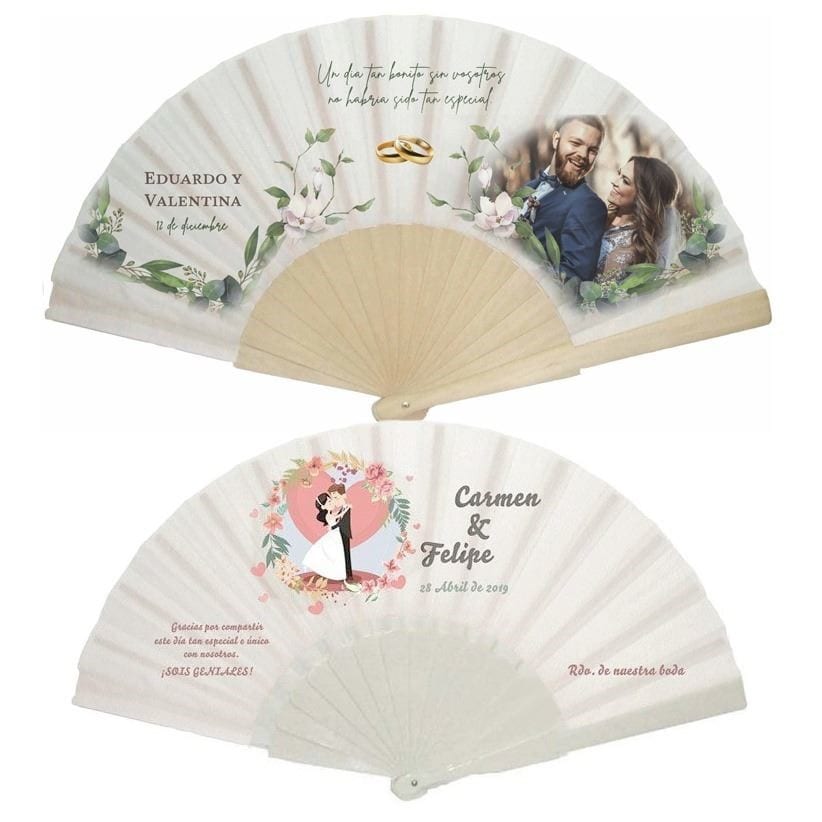 ABANICO PERSONALIZADO DE BODA