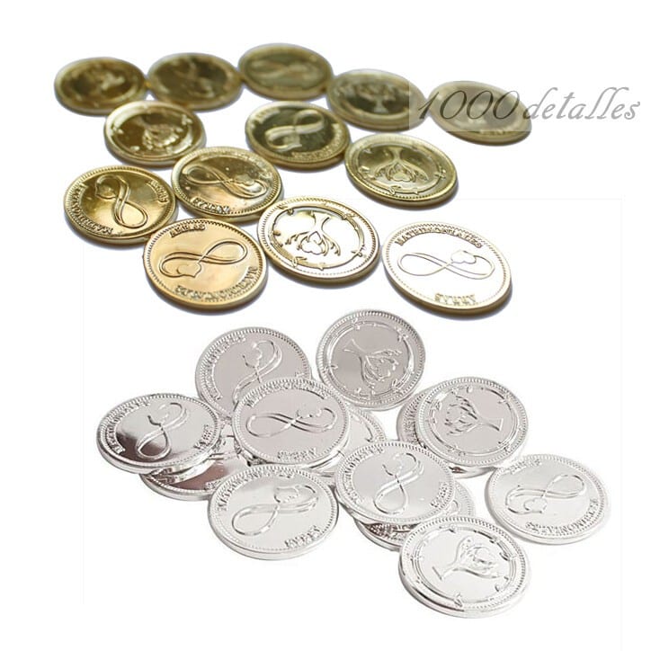 ARRAS DE BODA DORADAS Y PLATA ECONÓMICAS