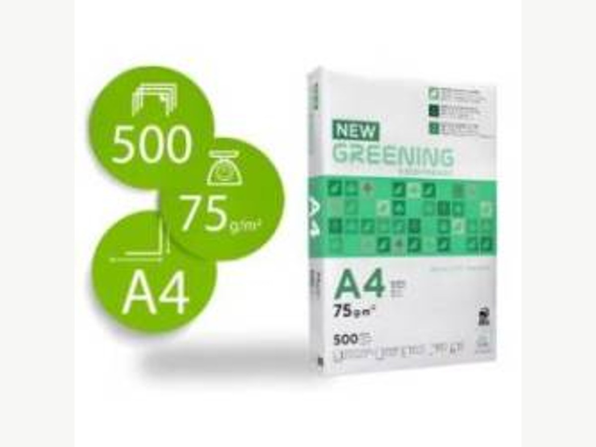 Papel fotocopiadora Greening A4 75 g