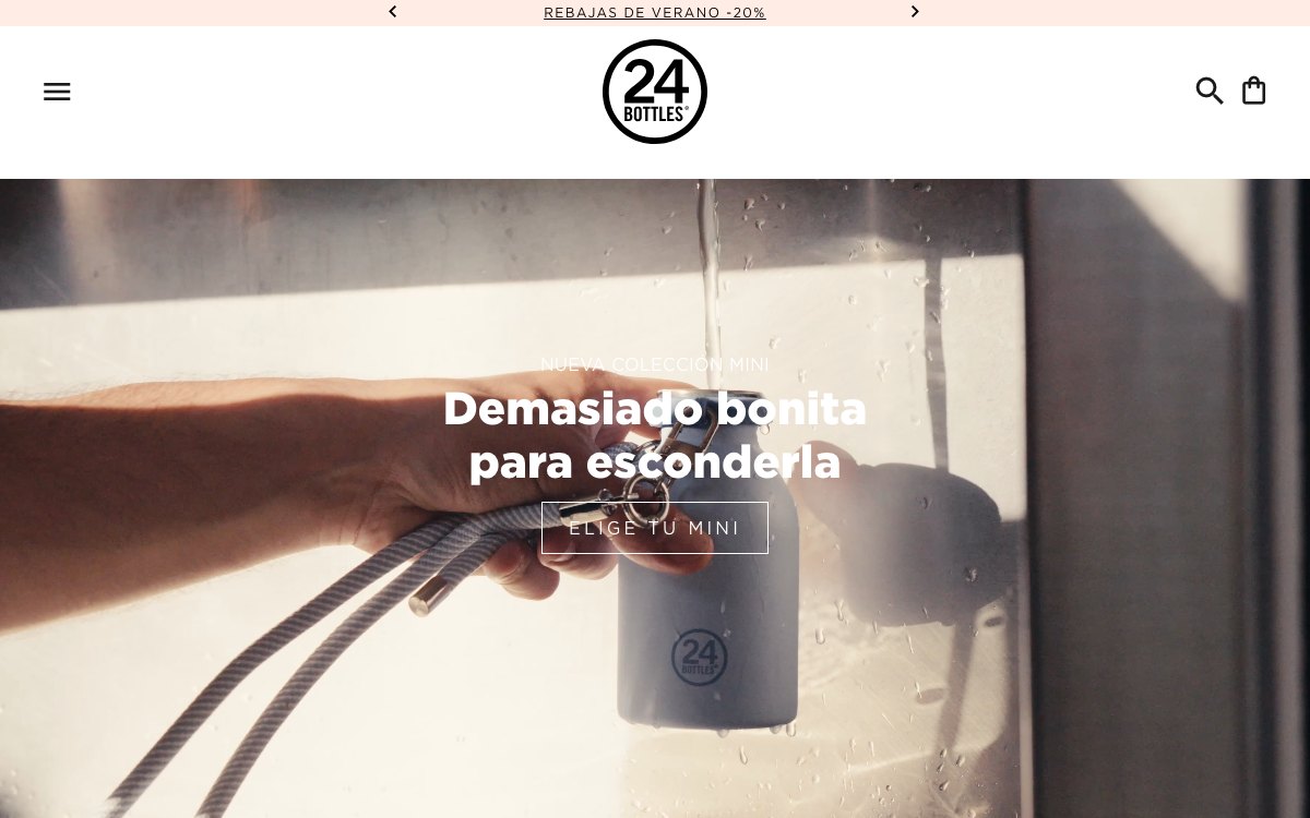 Captura limpia de la home oficial de 24Bottles