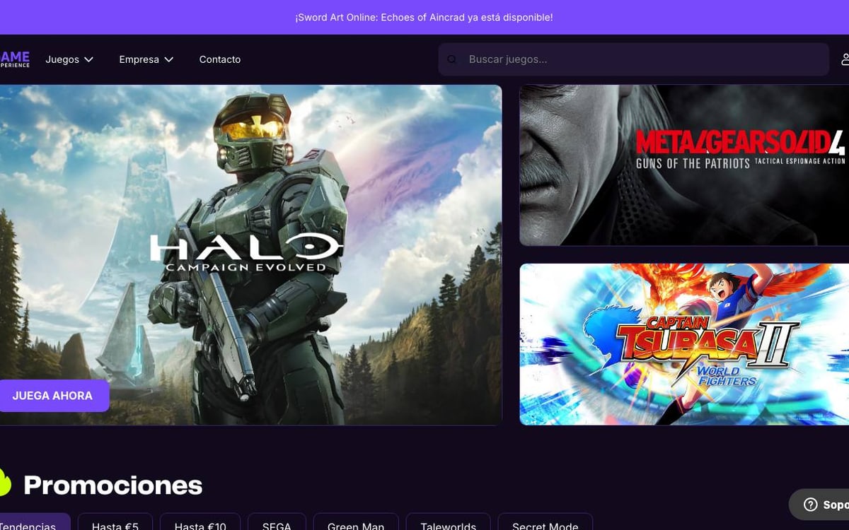 Captura de la home de 2Game.