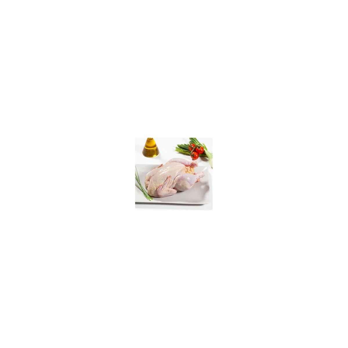 Pollo entero seco atado