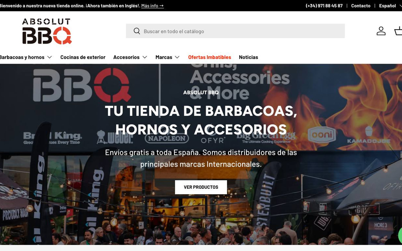 Captura limpia de la home oficial de Absolut BBQ