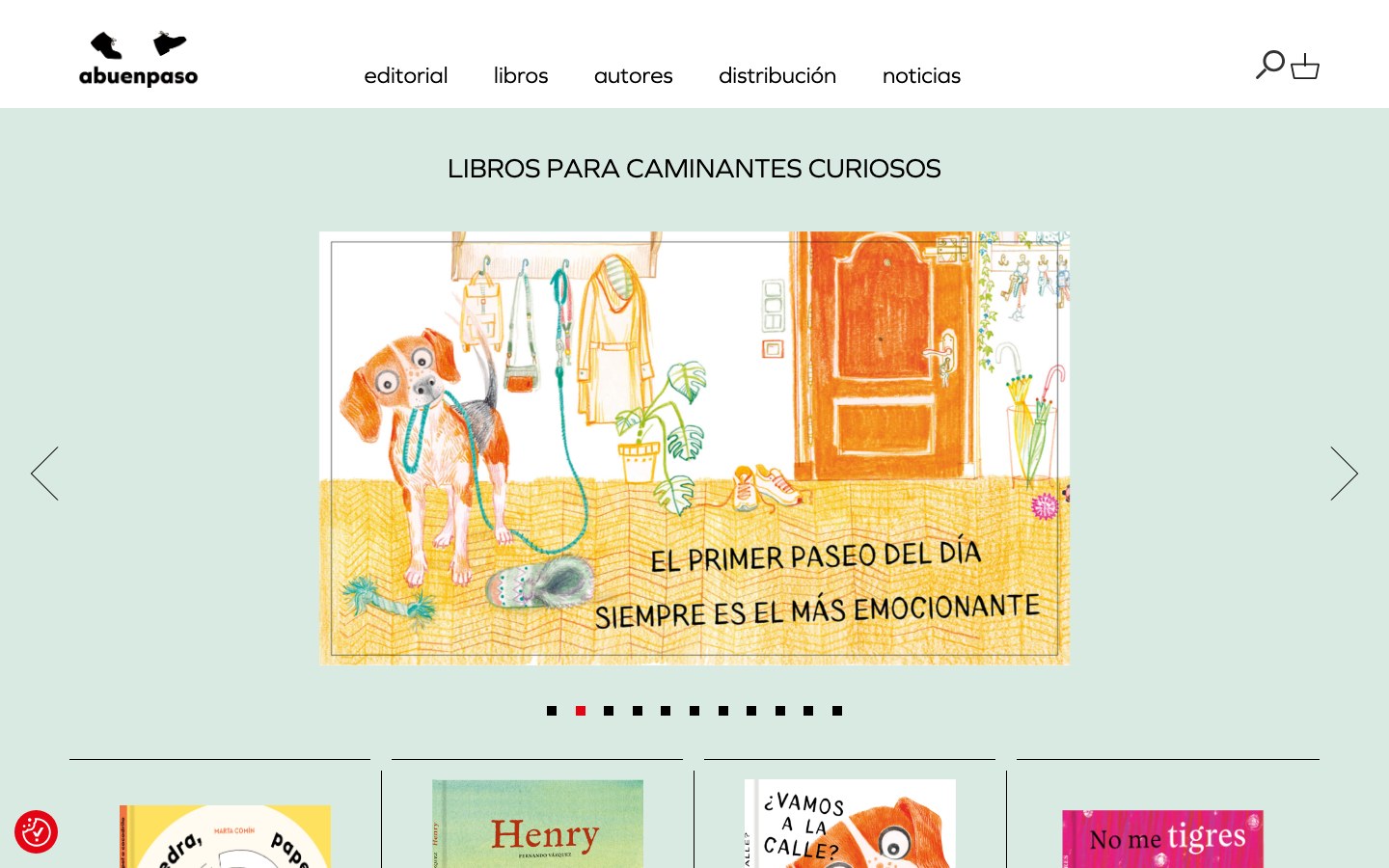 Captura limpia de la home oficial de A Buen Paso