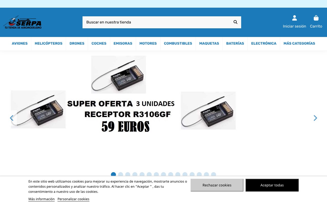 Página de inicio oficial de Aeromodelismo Serpa