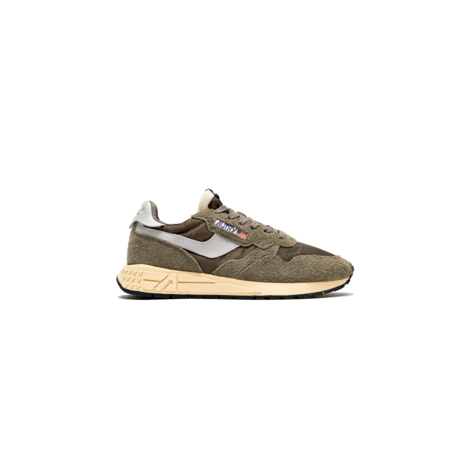 Autry Action Shoes REELWIND LOW Suede Net Oliv Harbmist