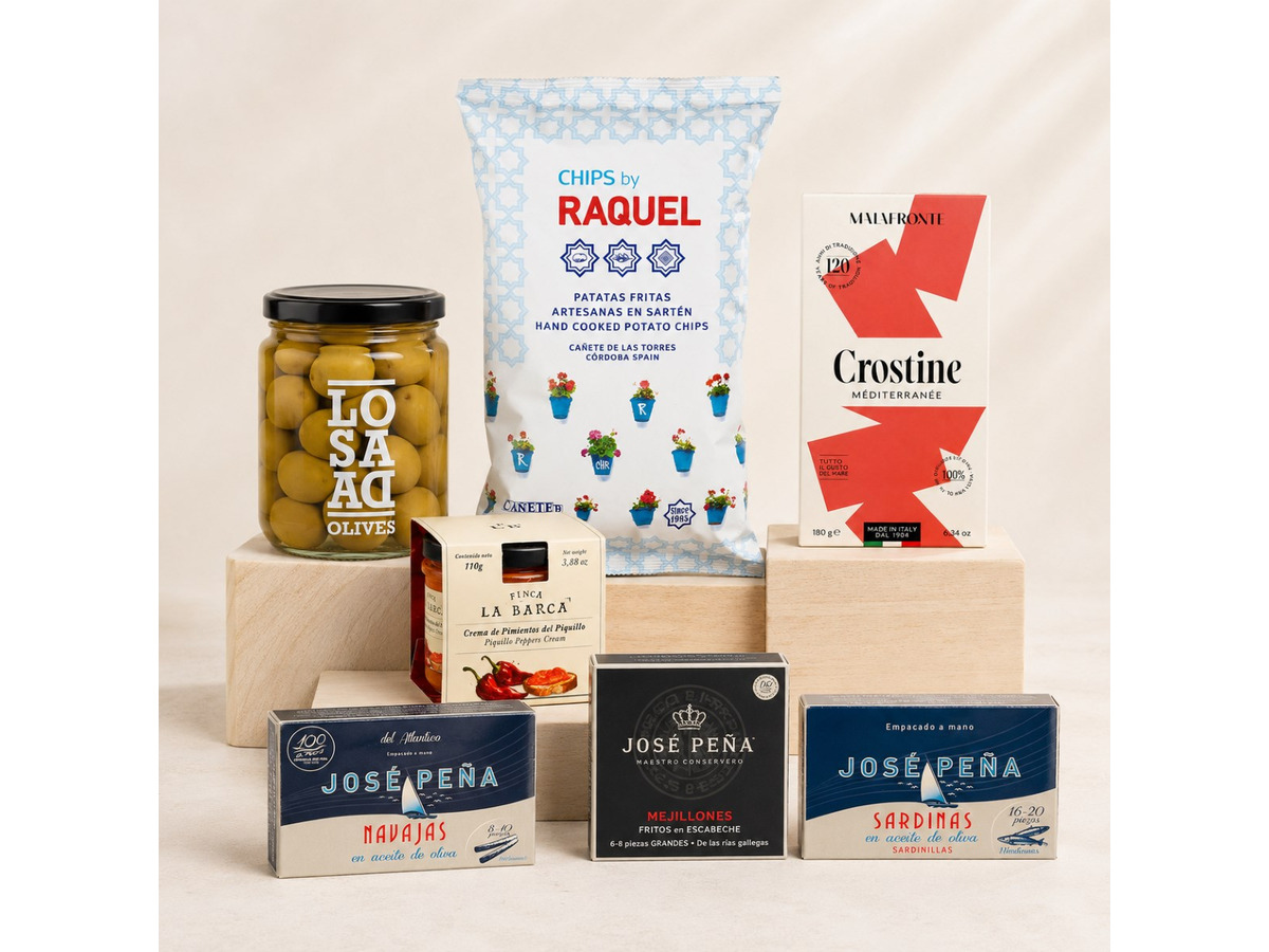 Cesta Corporativa de Aperitivo Gourmet Sin Alcohol