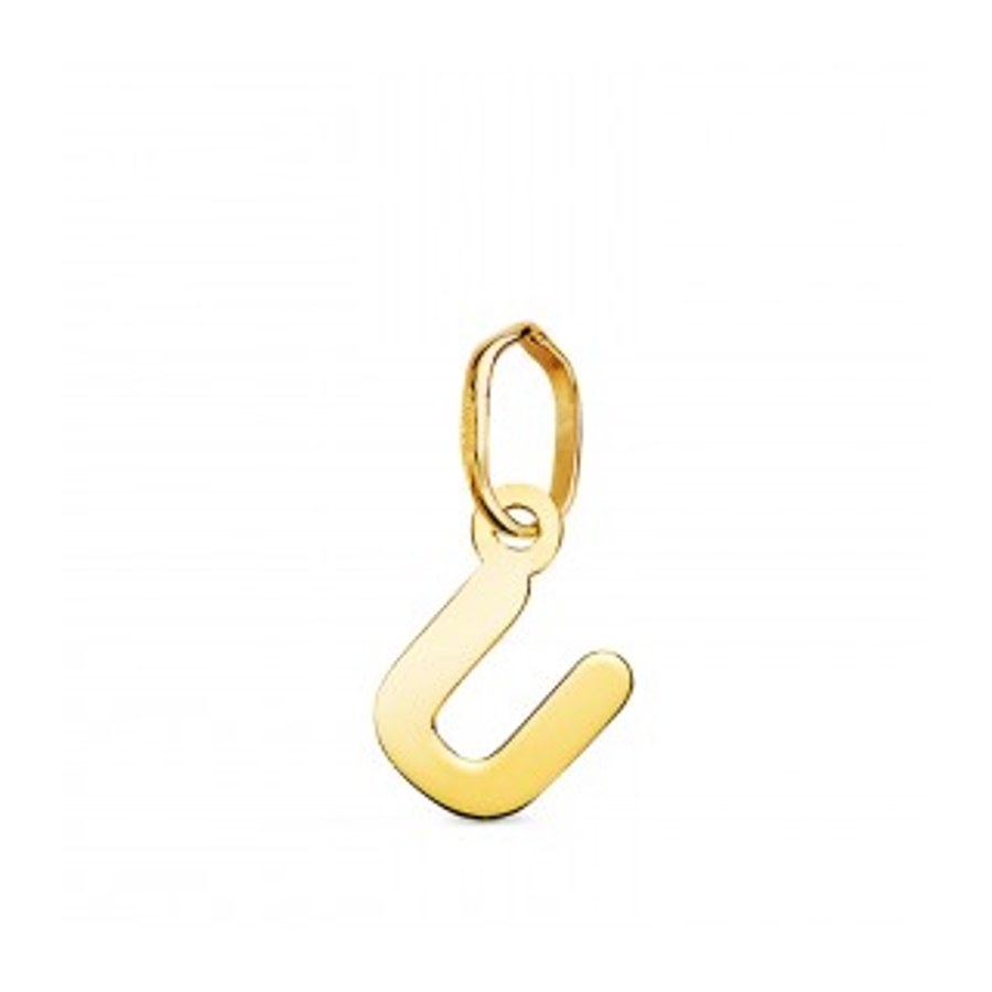 Inicial U Colgante oro 18 kt