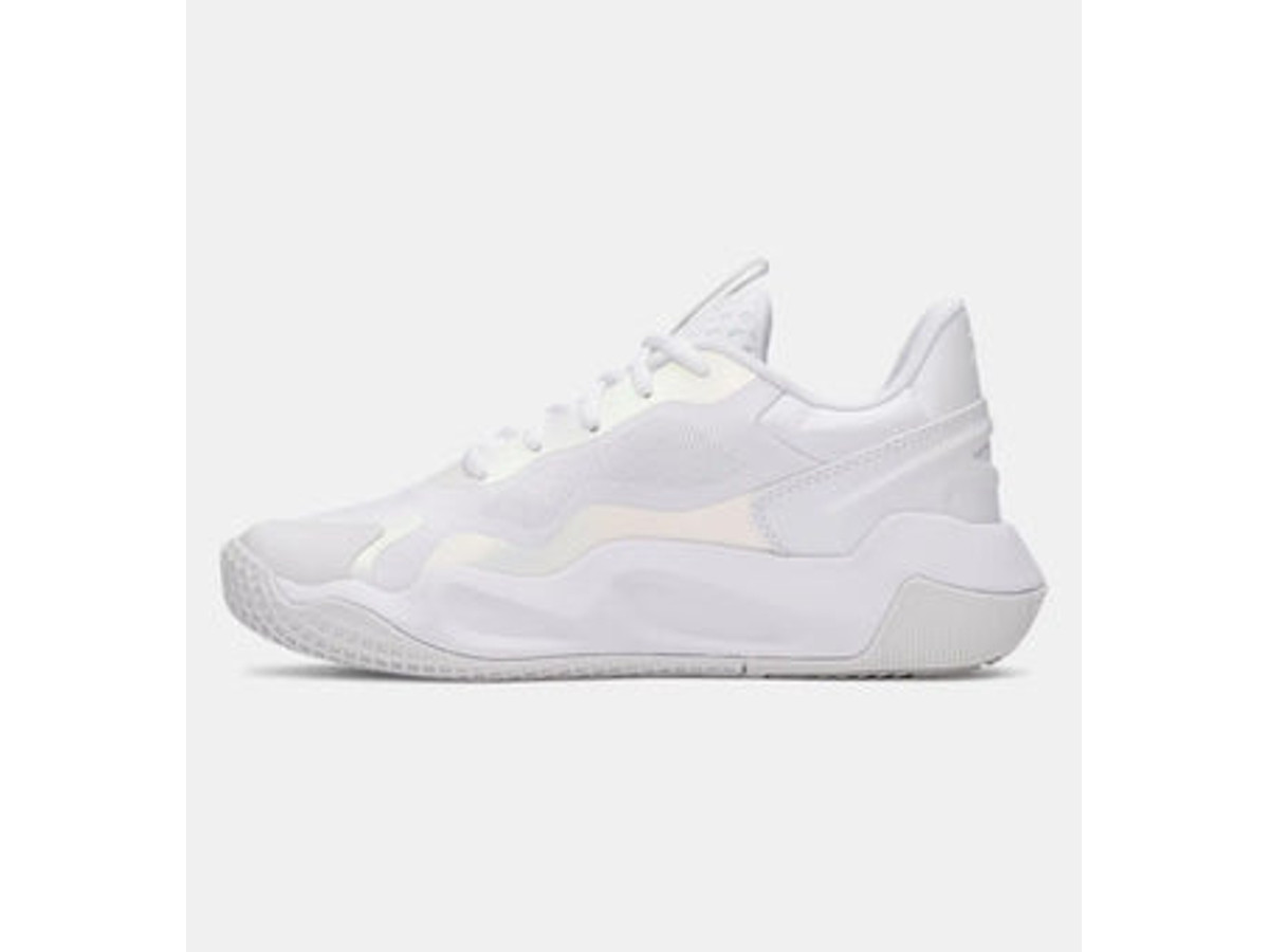 Under Armour Women's Ace Low 2 white volleyball shoes with mesh upper and rubber outsole, best volleyball shoes | All Volleyball