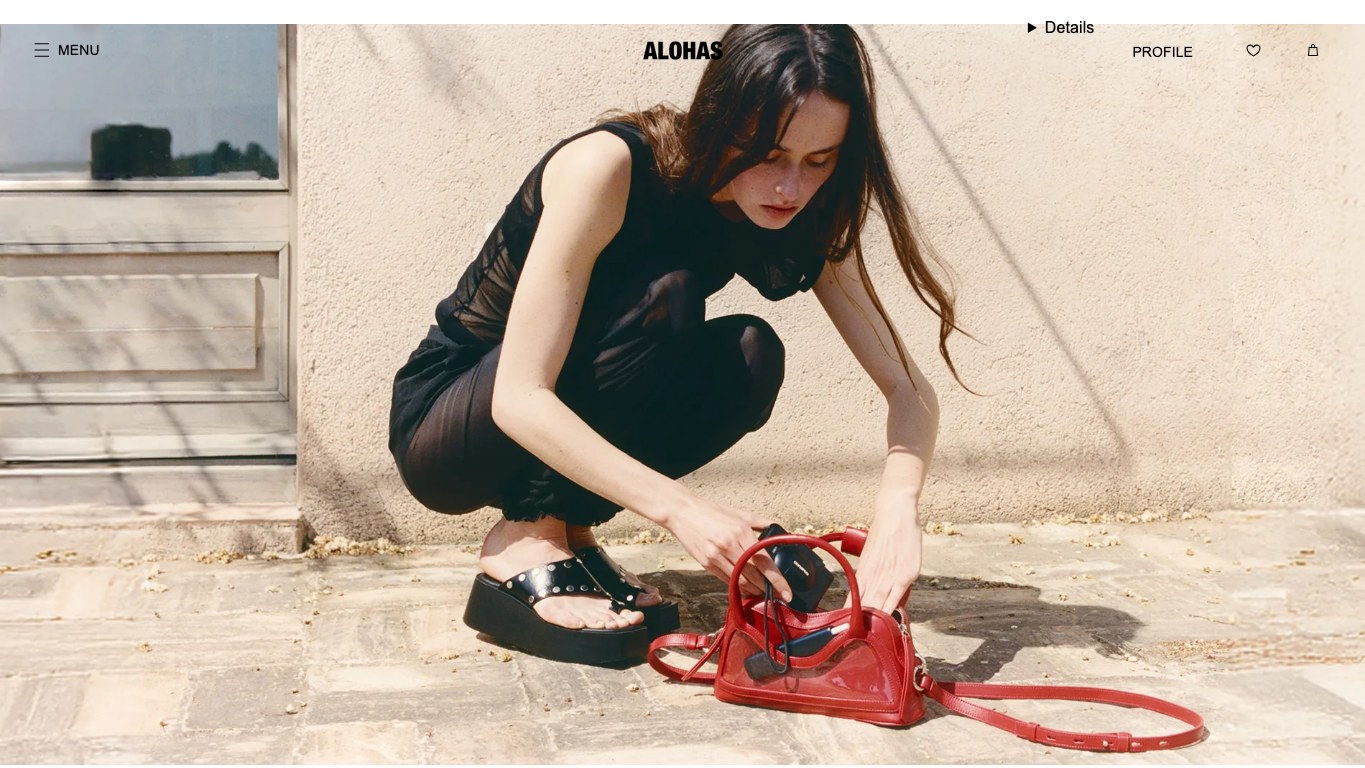 Captura real de la home de ALOHAS