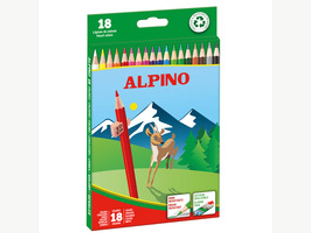 Estuche 18 lápices de colores Alpino