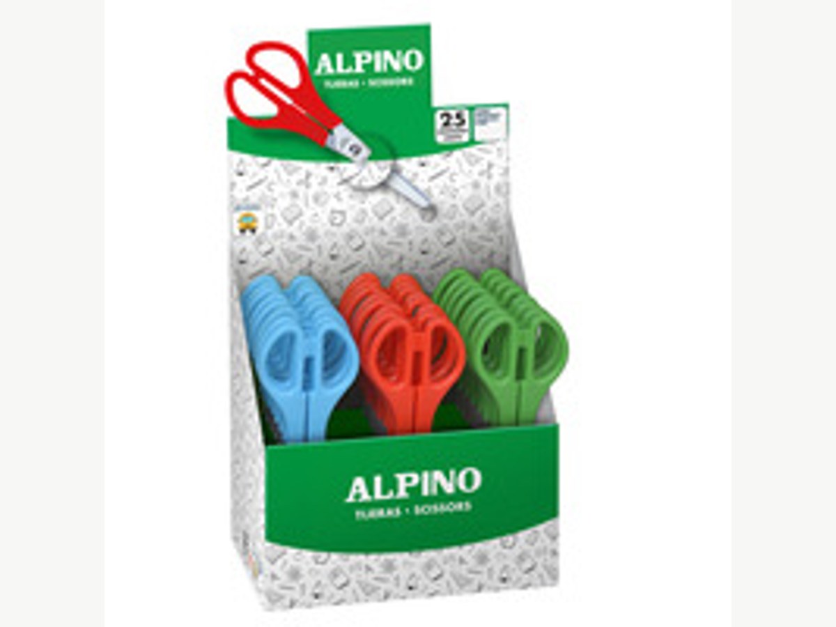 Tijera escolar Alpino expositor