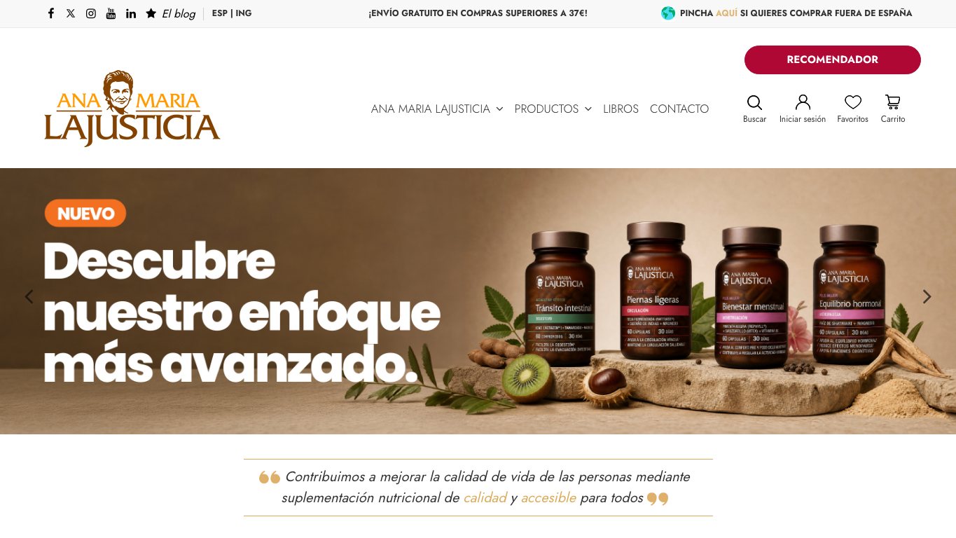 Página principal de Ana Maria Lajusticia