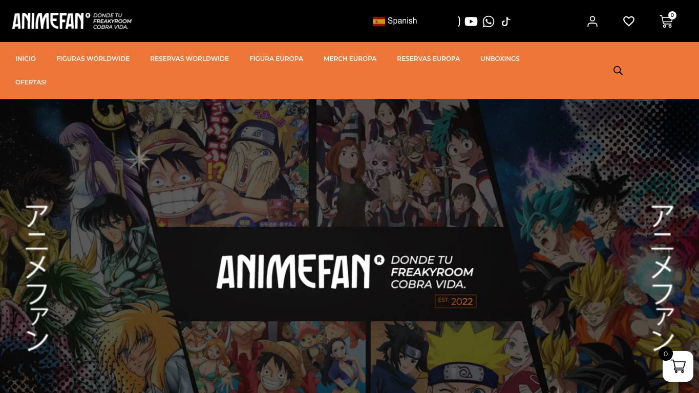 Captura limpia de la home de Animefan