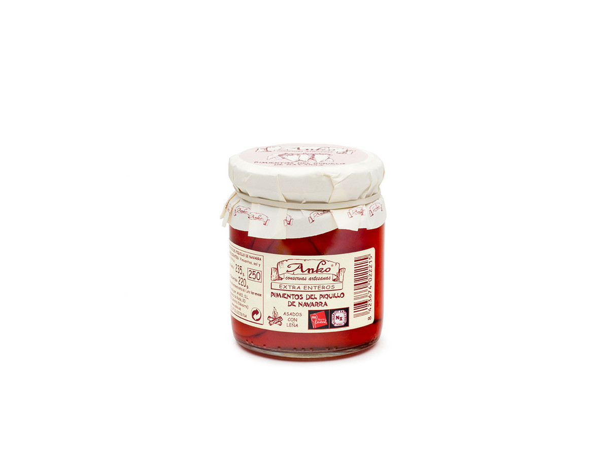 Pimientos del Piquillo de Navarra Extra enteros, 250ml - Conservas Anko