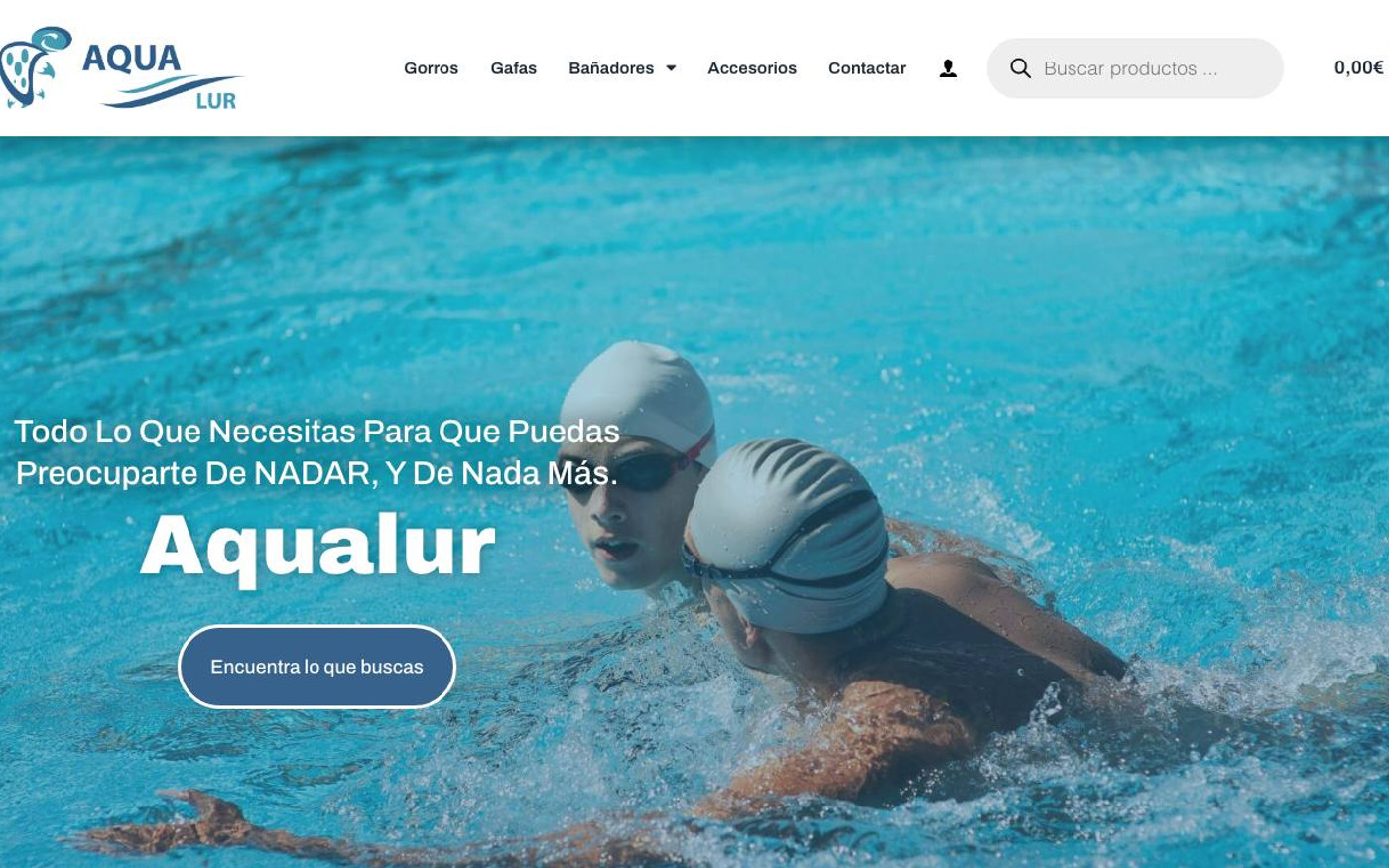 Captura limpia de la parte superior de la home de Aqua Lur