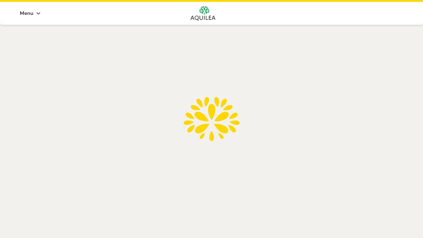 Captura de pantalla de la home de Aquilea