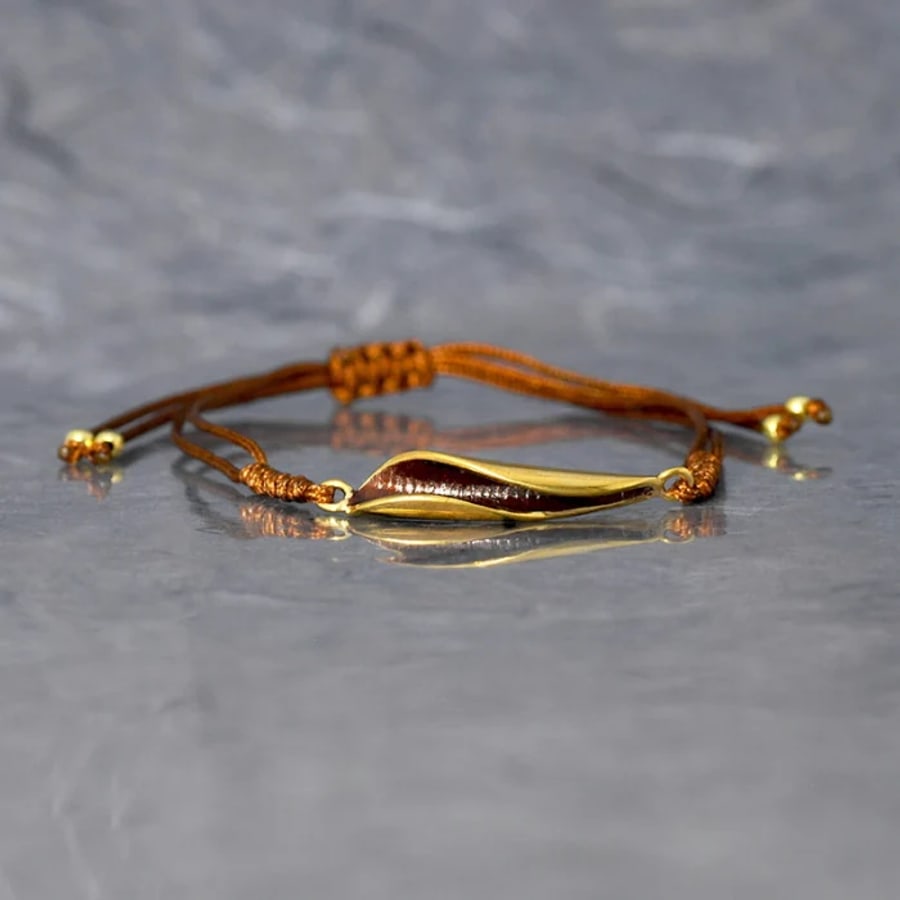 Azahar chocolate, pulsera macramé