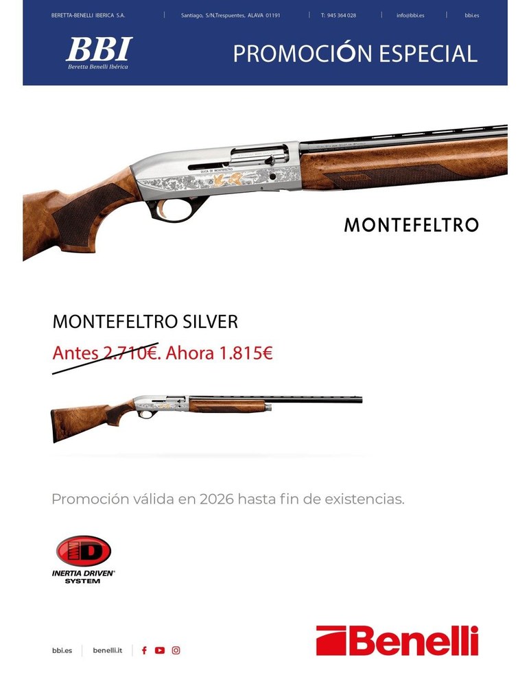 Escopeta Benelli Montefeltro Silver