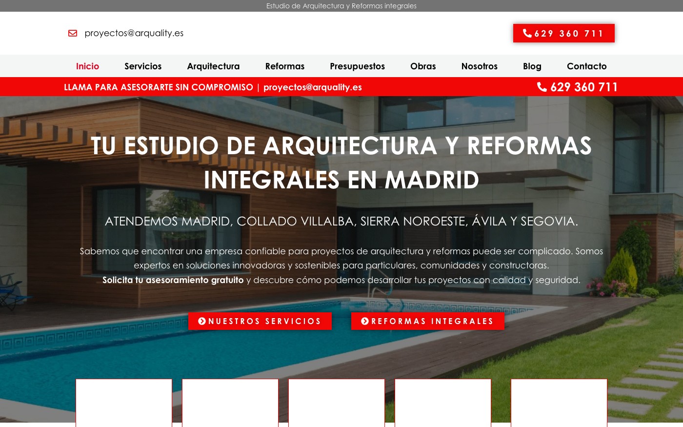 Captura limpia de la home oficial de AR Quality