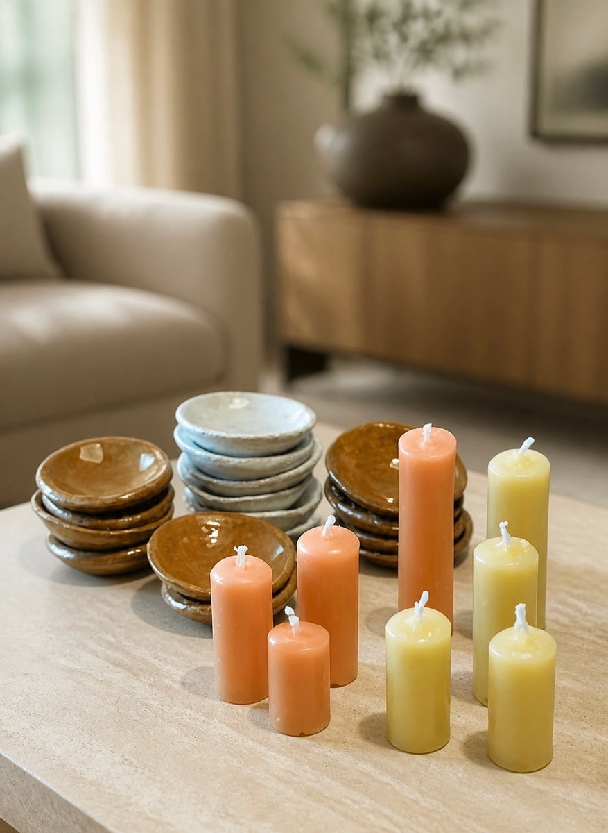 Pack de 3 velas de cera artesanales