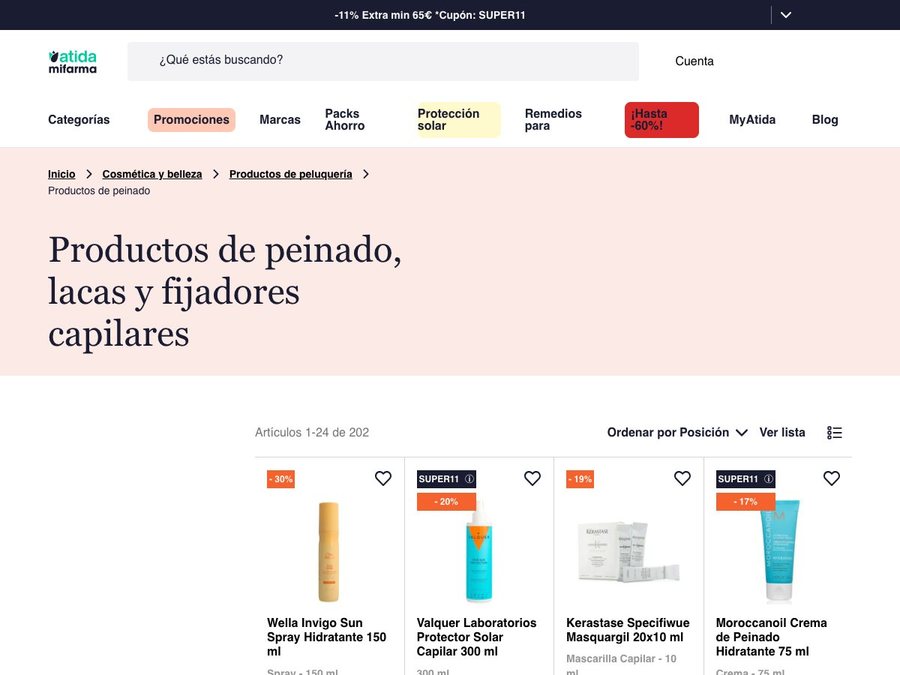 Peinado y acabado