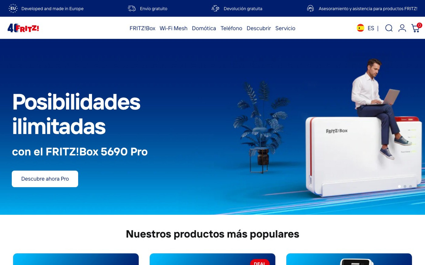 Captura de pantalla de la home de AVM