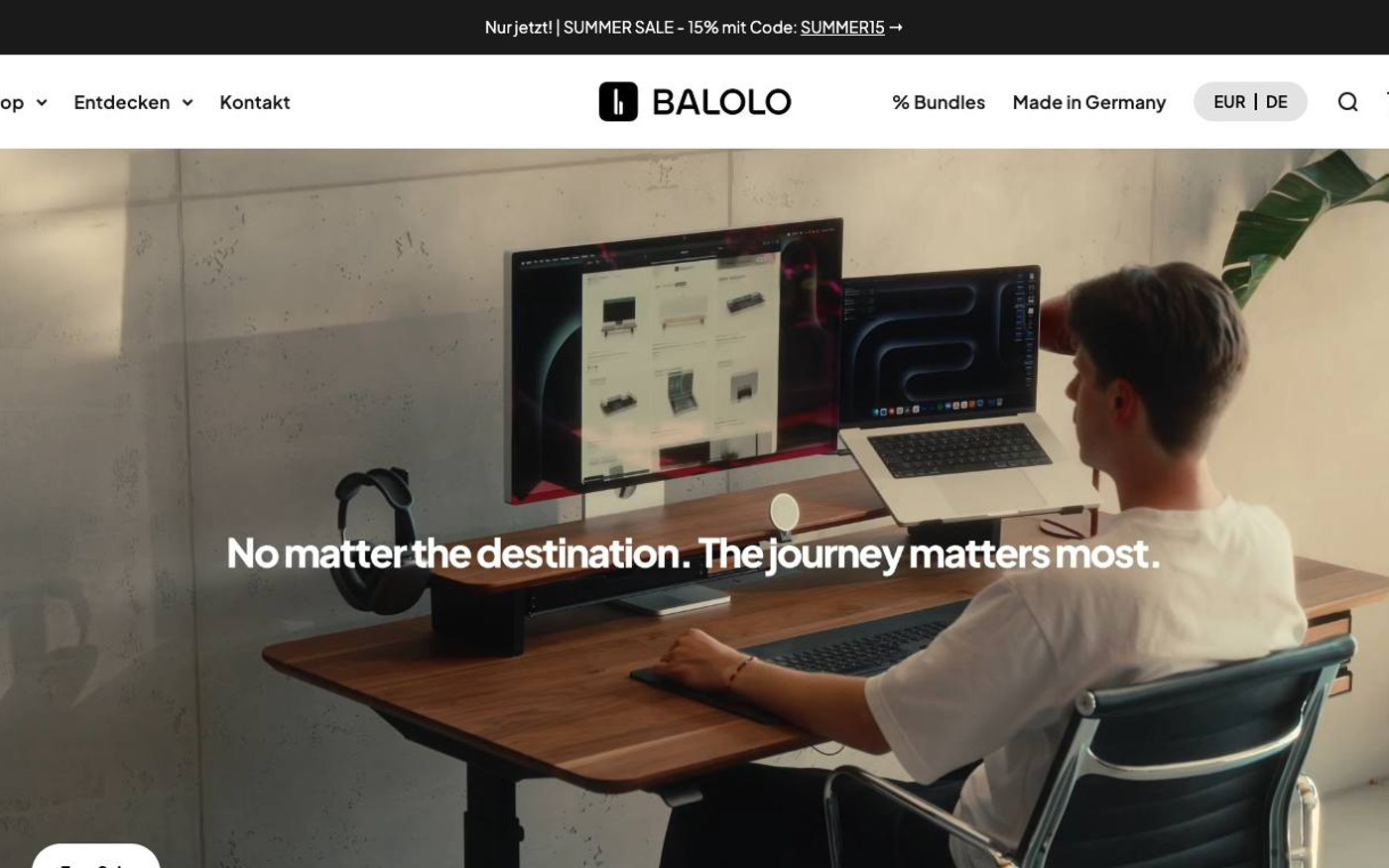 Captura de pantalla de la home de balolo