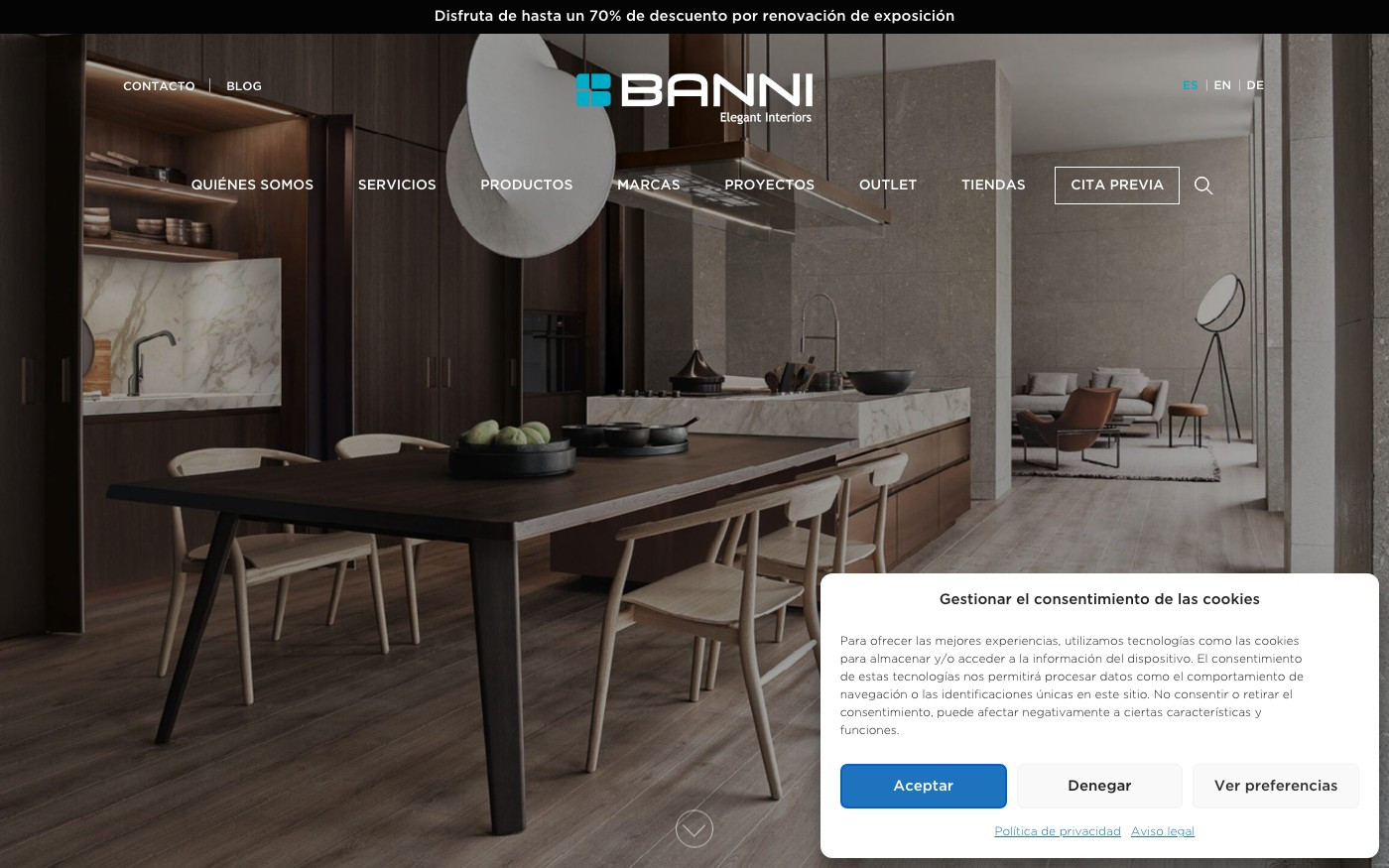 Captura limpia de la home oficial de BANNI