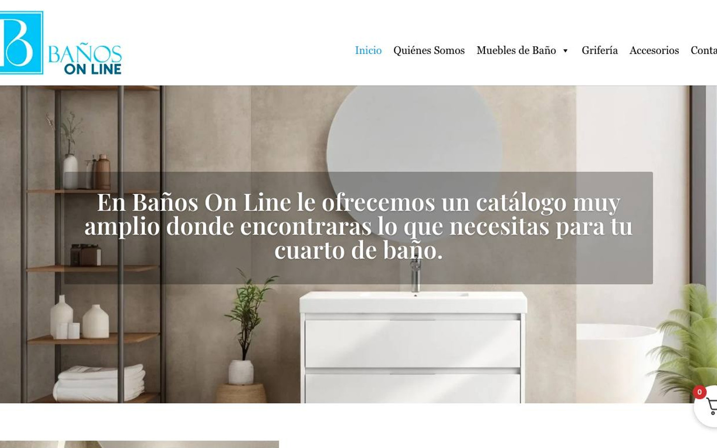 Captura limpia de la home oficial de Baños Online