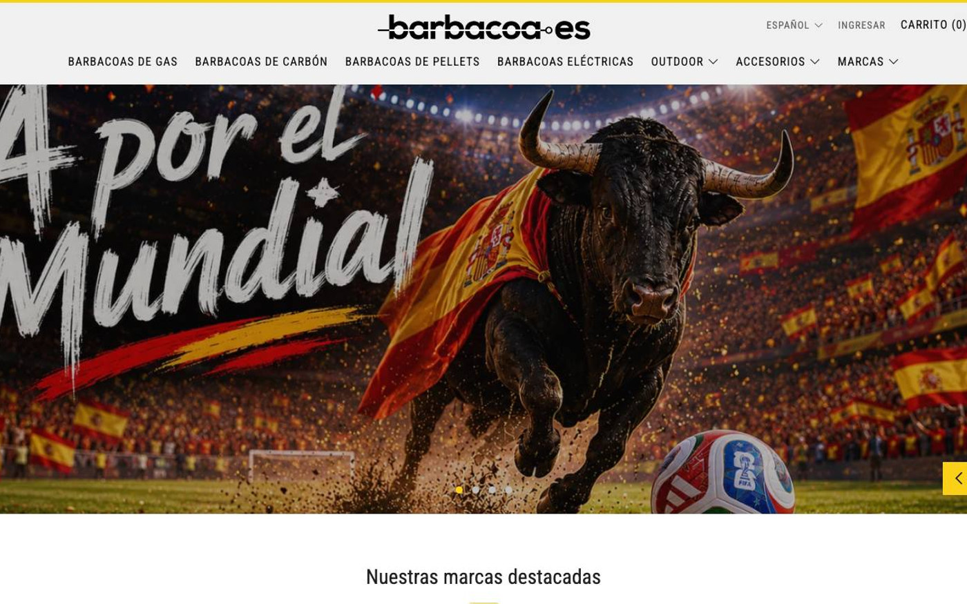 Captura limpia de la home oficial de Barbacoa.es