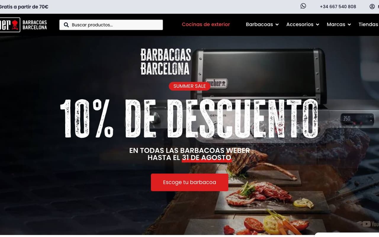 Captura limpia de la home oficial de Barbacoas Barcelona