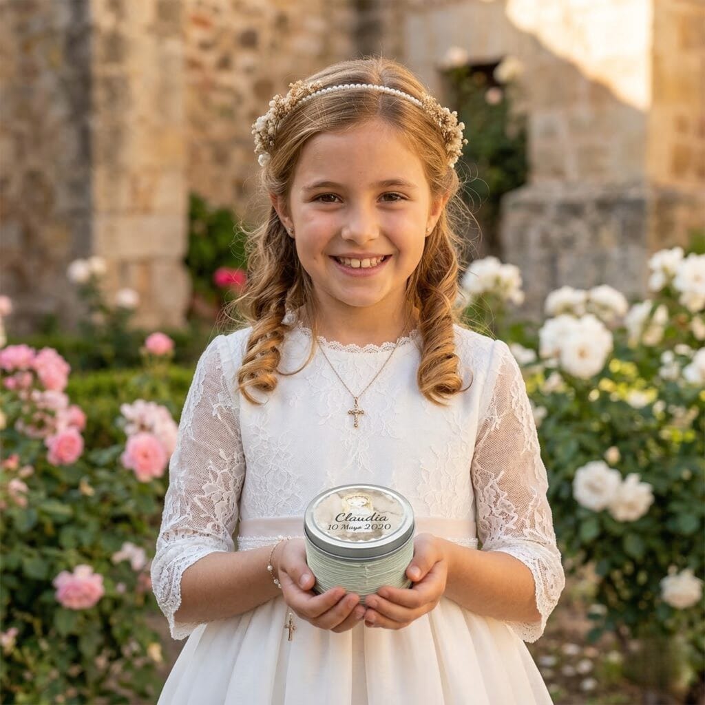 Velas personalizadas para invitados de Comunión