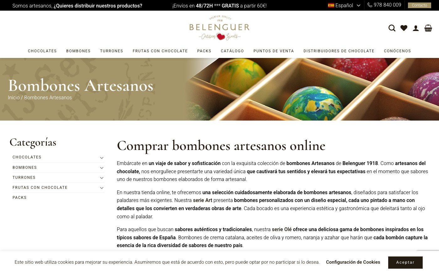Captura de pantalla de la home de Belenguer 1918