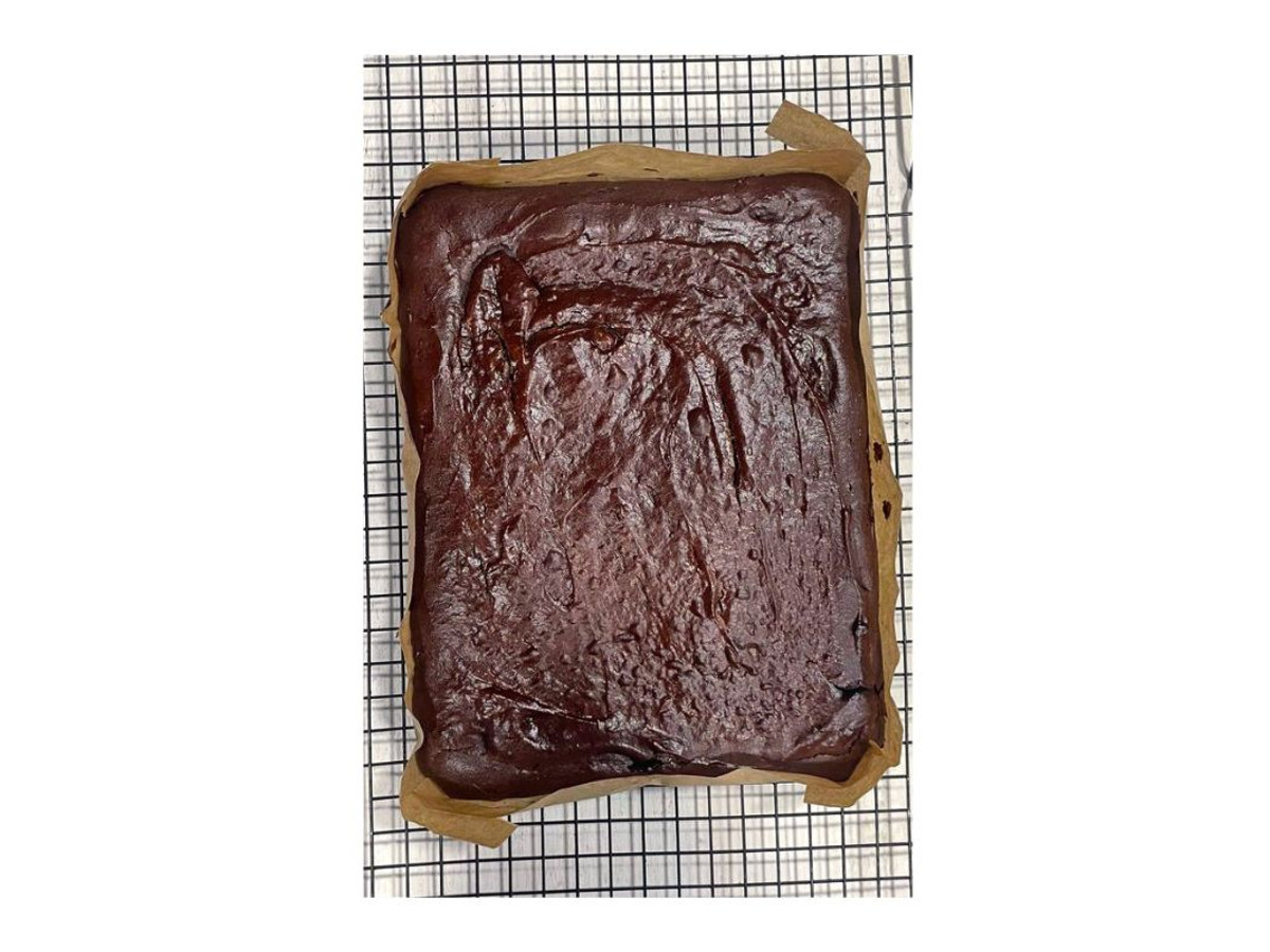 Brownie saludable de cacao y boniato
