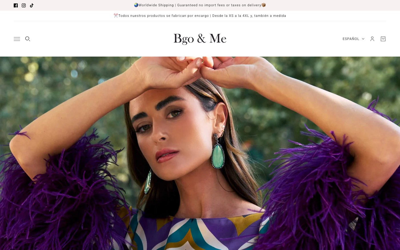 Captura limpia de la home oficial de Bgo & Me