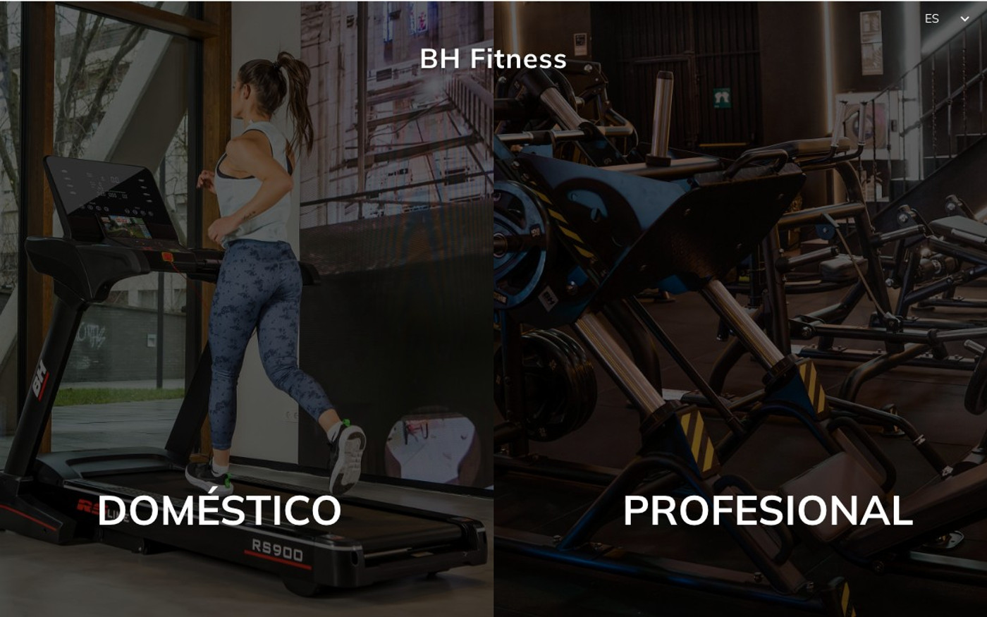 Captura limpia de la home oficial de BH Fitness