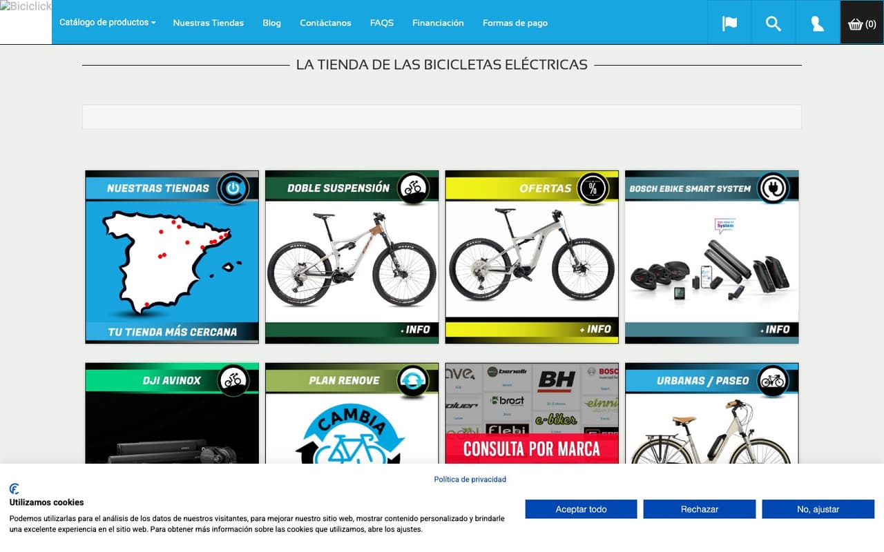 Captura limpia de la home oficial de Biciclick