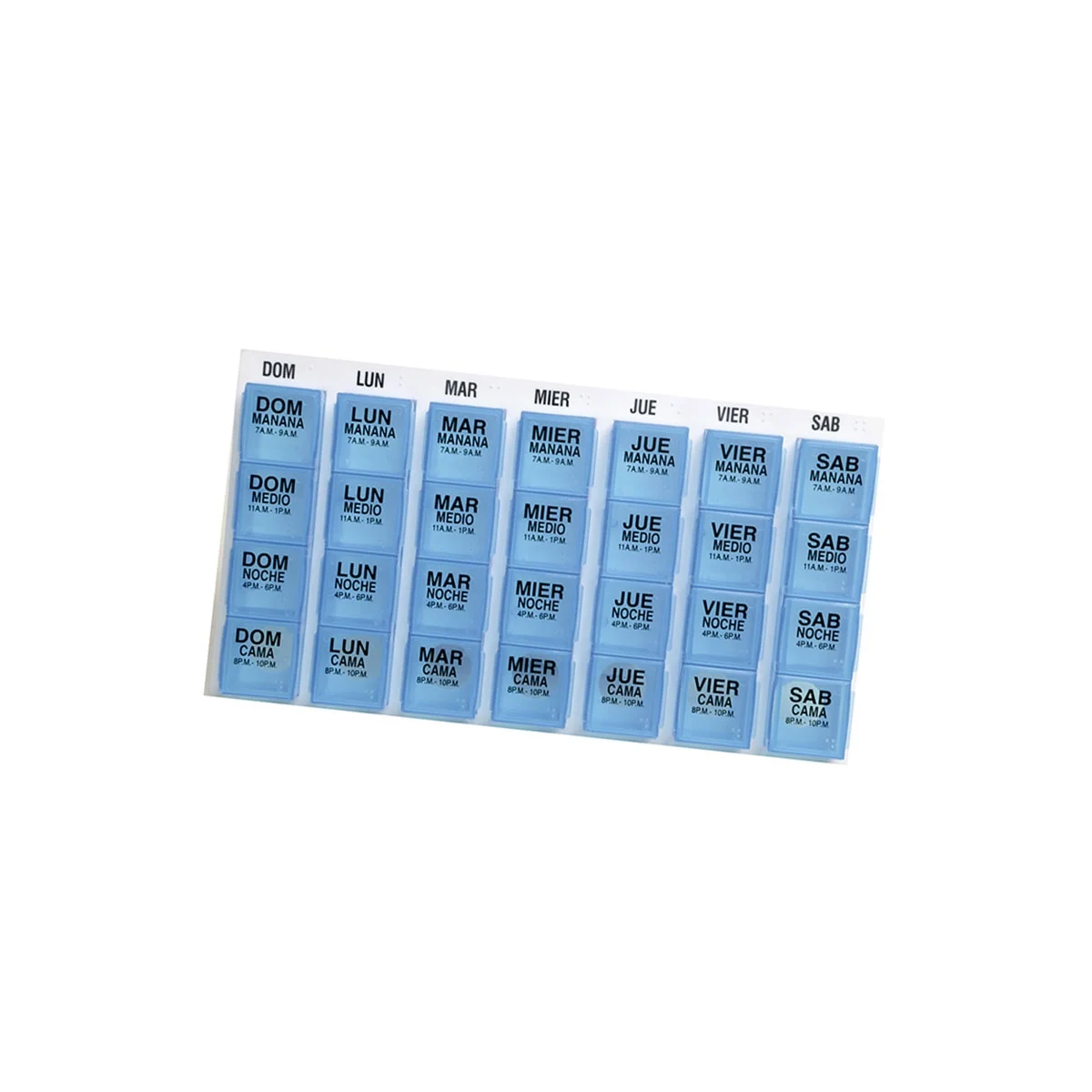 Pastillero Semanal Individual de 4 Tomas