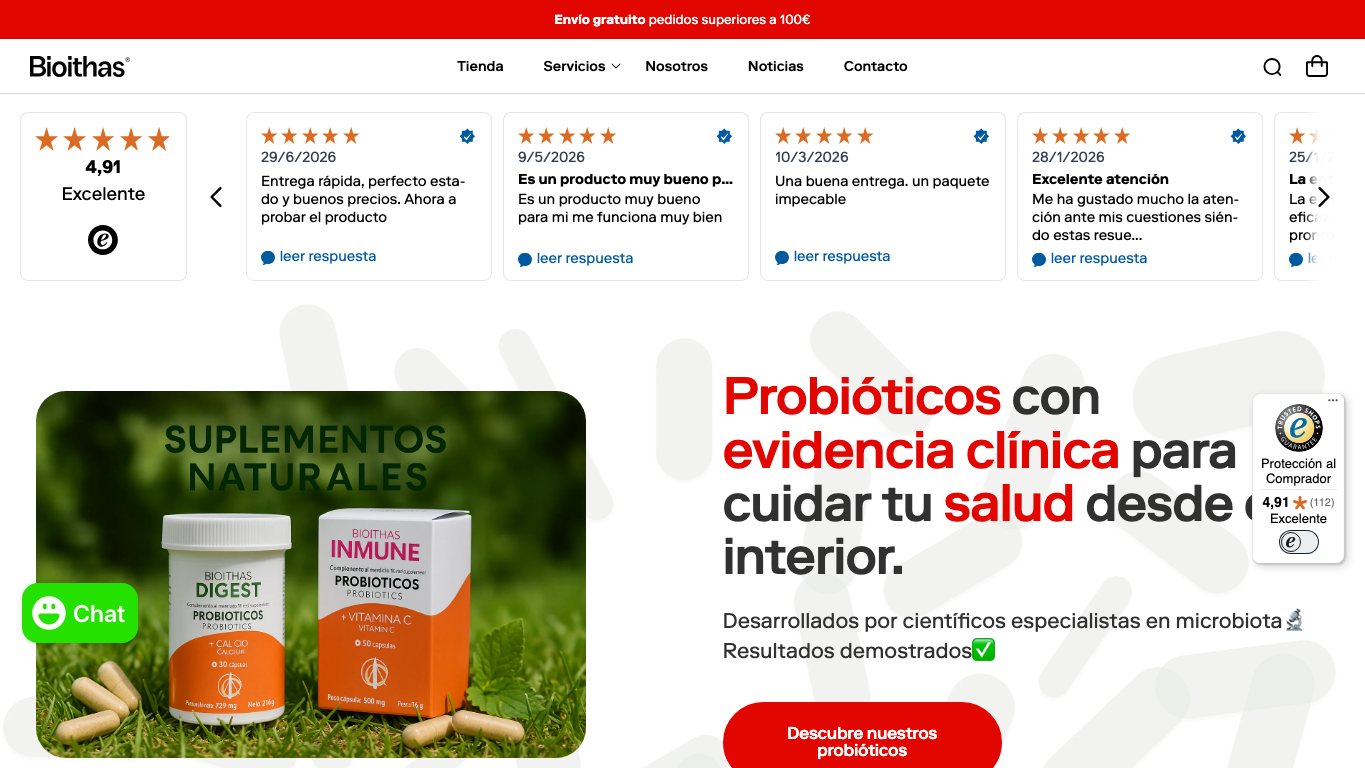 Página principal de Bioithas
