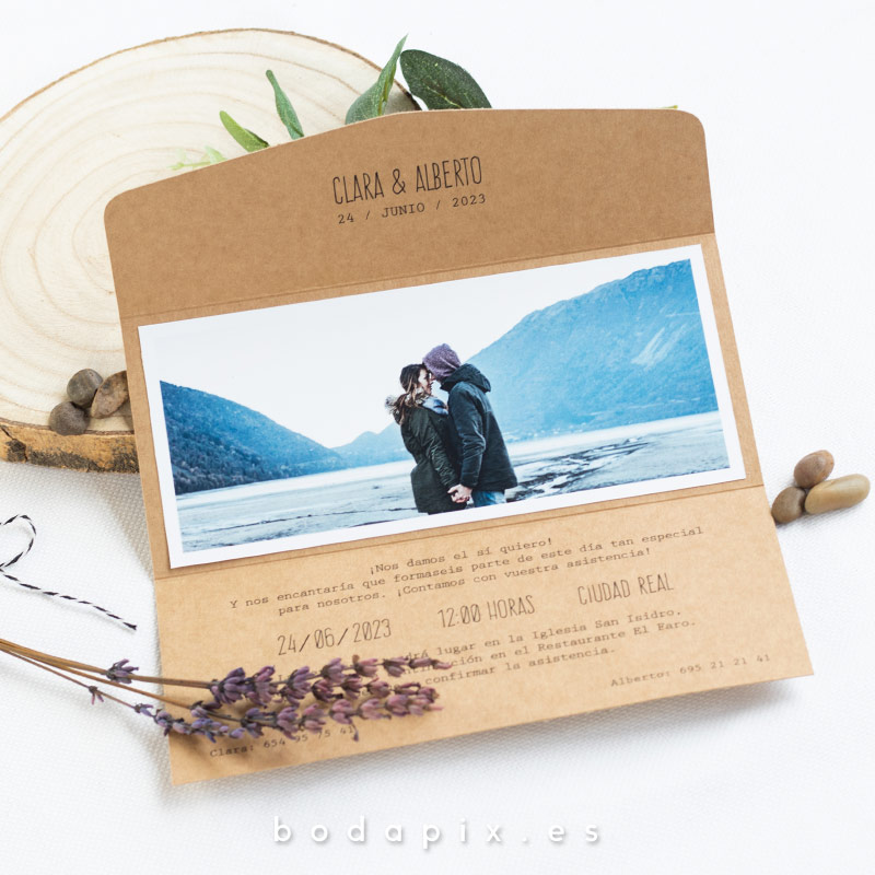Invitación de boda Adventure