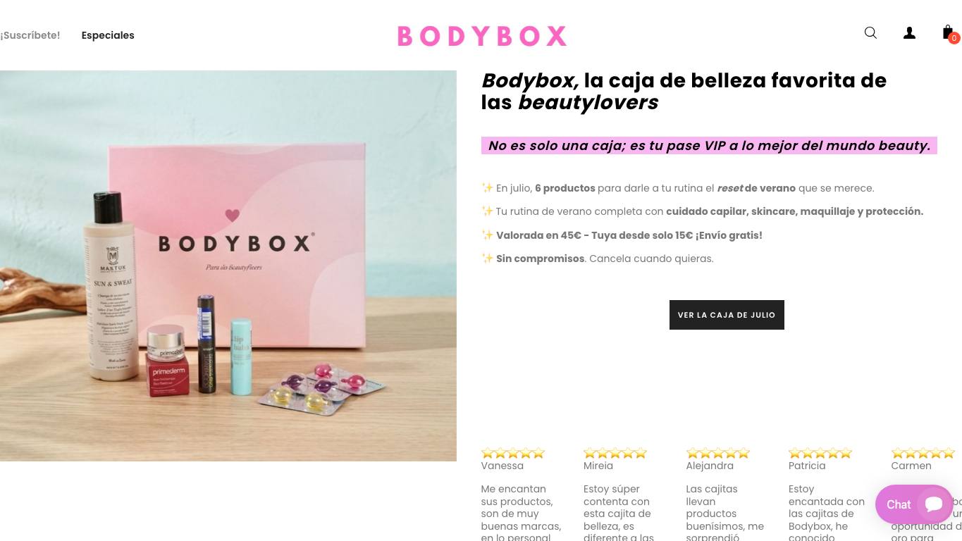 Captura limpia de la home oficial de Bodybox
