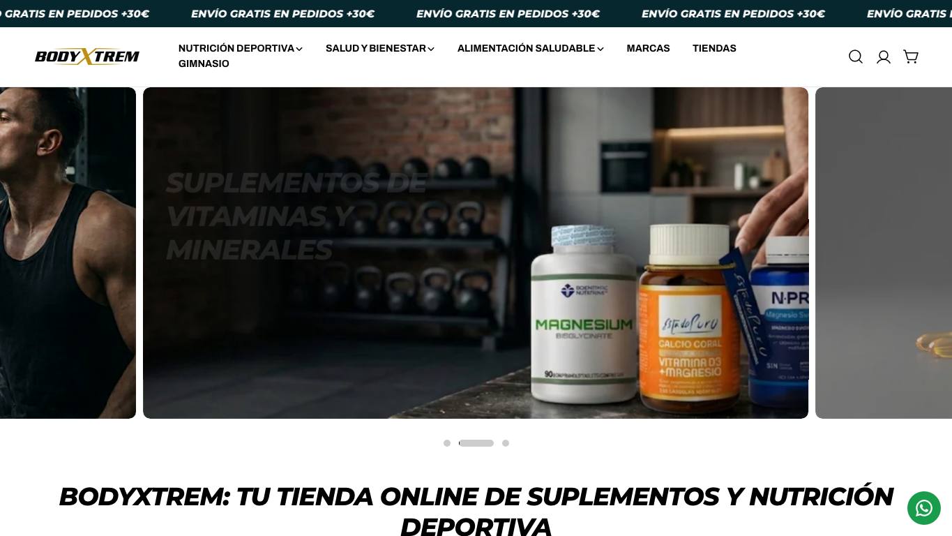 Captura limpia de la home de BodyXtrem