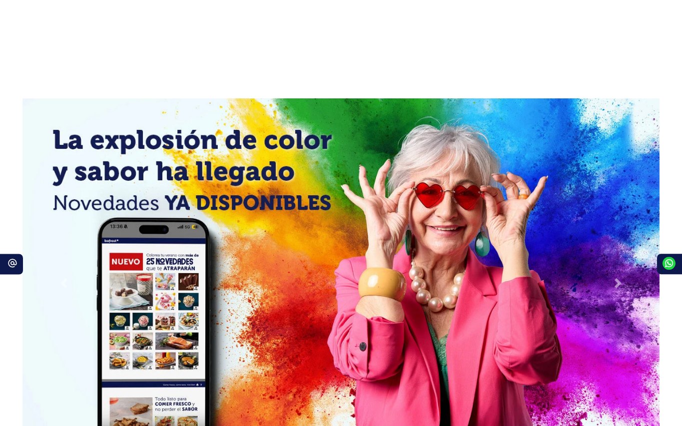 Captura de pantalla de la home de bofrost*
