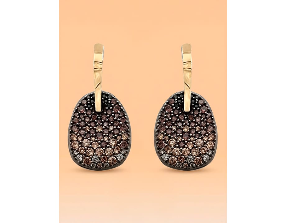 Pendientes largos pavé Splash