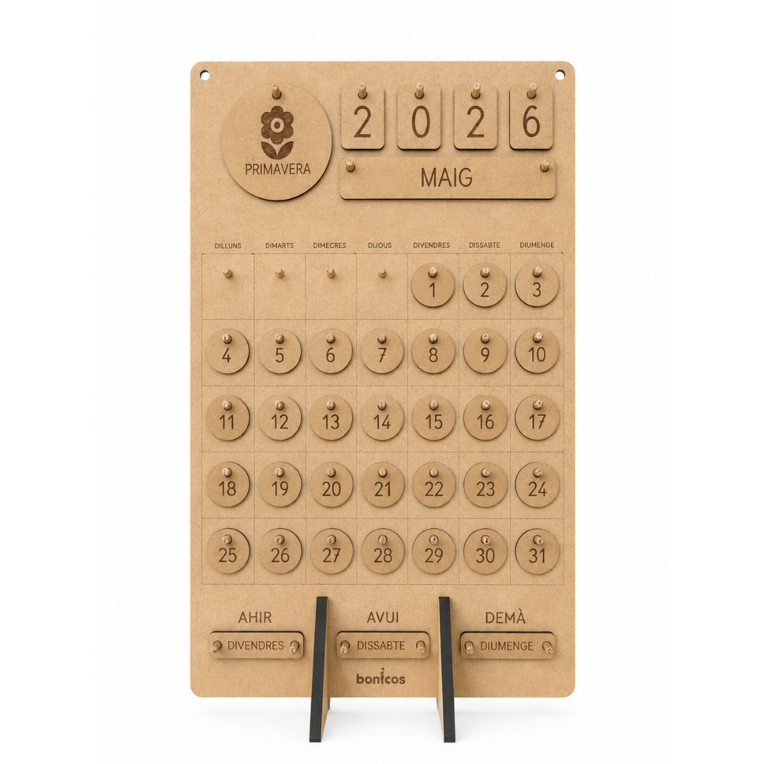 Calendario Anual Manipulativo Catalán