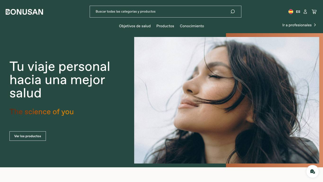 Captura de pantalla de la home de Bonusan