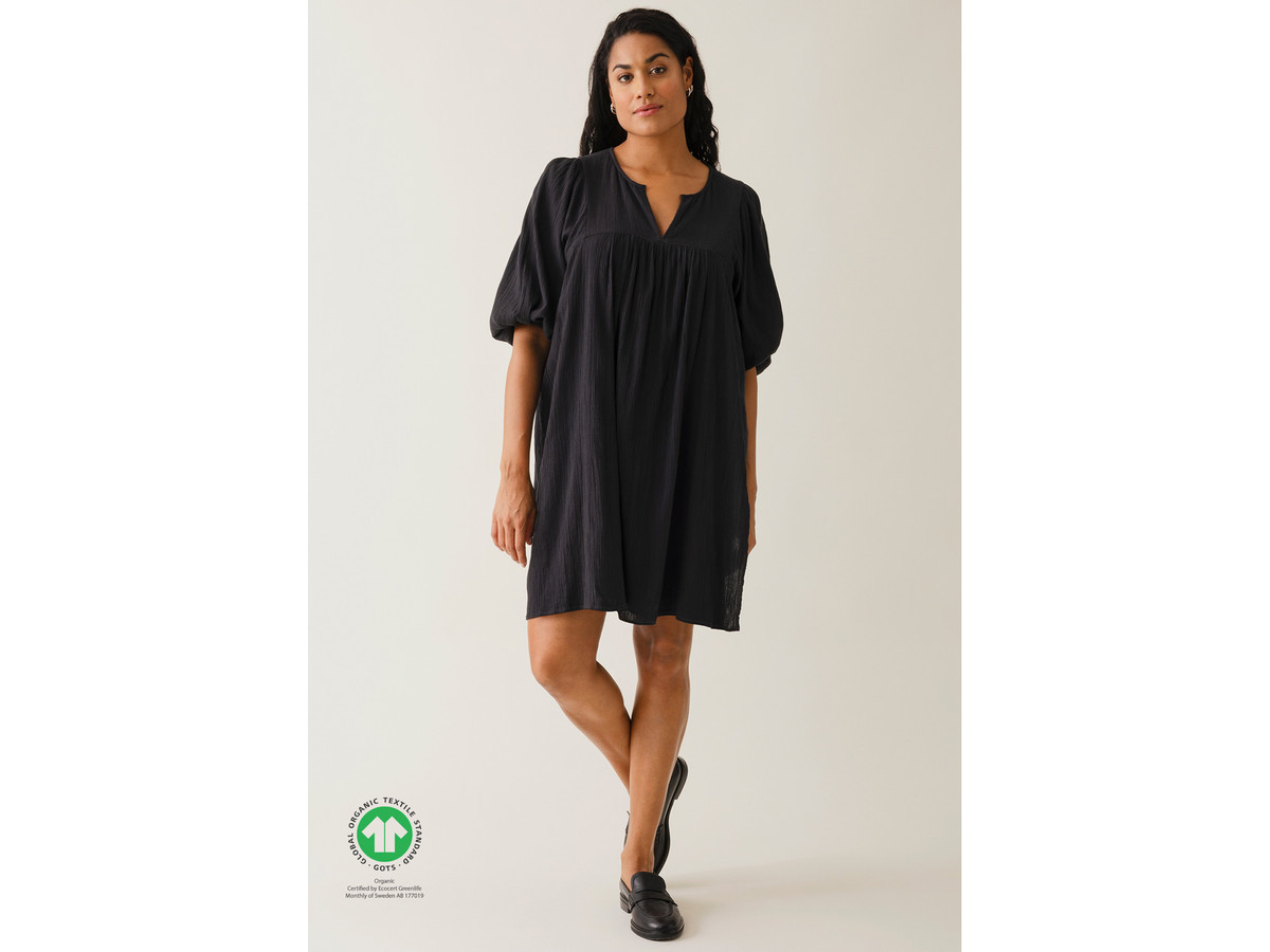 Boho maternity mini dress - Black