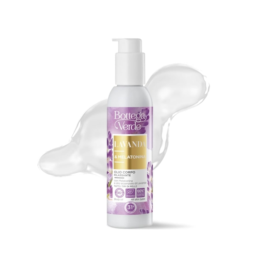 Aceite corporal con melatonina y lavanda