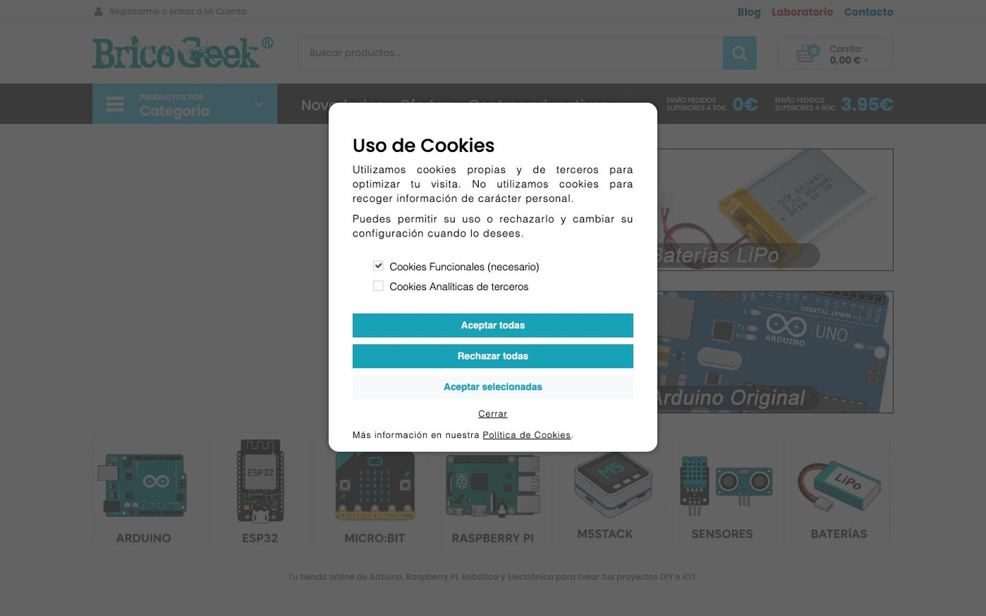 Captura limpia de la home oficial de BricoGeek